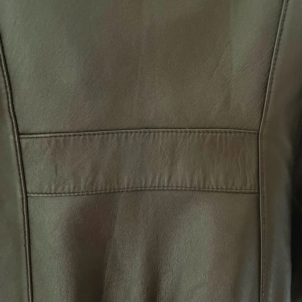 Wilsons Leather Brown Three Button Classic Collar Leather Jacket Size US S - Picture 11 of 16